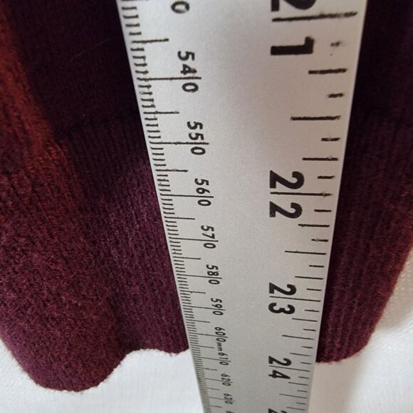 J. Ferrar Mens Pullover Sweater Sz XL Long Sleeve V-Neck Deep Plum Golf T Time - Picture 9 of 11